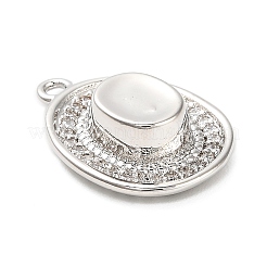 Brass Micro Pave Cubic Zirconia Pendants&nbsp;KK-L229-030P