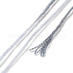 10かせ 6層ポリエステル刺繍フロス  クロスステッチの糸  セグメント染め  グレー  0.5mm  約8.75ヤード（8m）/かせ&nbsp;OCOR-K006-A62