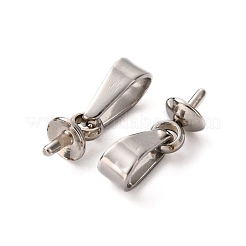 Tarnish Resistant 201 Stainless Steel Peg Bails Pendants&nbsp;X-STAS-E031-1