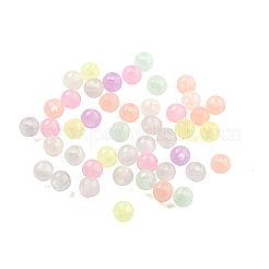 不透明で光るアクリルビーズ  暗闇で光るビーズ  ラウンド  ミックスカラー  4mm  穴：1mm  約16666個/500g&nbsp;OACR-G038-06
