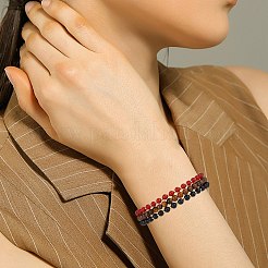 12Pcs Natural & Synthetic Gemstone Beads Stretch  Bracelets Set&nbsp;BJEW-SW001603