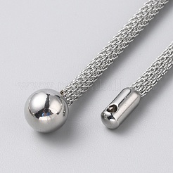 304ステンレススチールビーズペンダント  ステンレス鋼色  60x8mm  穴：1.5mm&nbsp;STAS-WH0036-42P