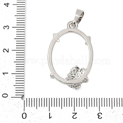 Brass Pendant Cabochon Settings&nbsp;KK-S521-07P