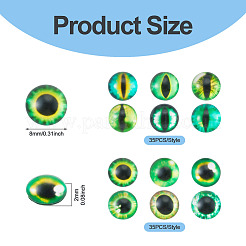 70Pcs 2 Styles Glass Cabochons&nbsp;GLAA-TADJ0001-18B