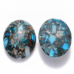 Synthetic Gold Line Imperial Jasper Cabochons&nbsp;G-R457-02A