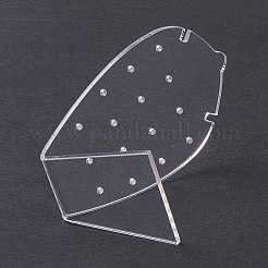 アクリルイヤリングスタンドディスプレイ  L字型  透明  4.35x5.4x7.5cm&nbsp;EDIS-F005-04A