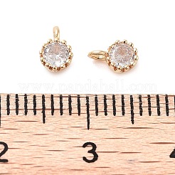 Brass Micro Pave Cubic Zirconia Charms&nbsp;KK-U028-19G-01