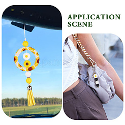DIY Sunflower Iron Beadable Bar Keychain Making Kits&nbsp;DIY-TA0010-21