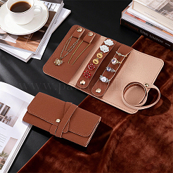 2Pcs PU Leather Jewelry Rolls for Rings Earrings Necklaces&nbsp;AJEW-FG0005-98C