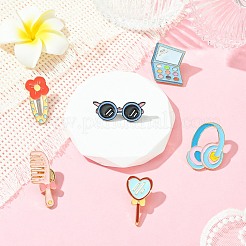 6Pcs 6 Styles Cute Enamel Pins&nbsp;JEWB-CJ0001-38