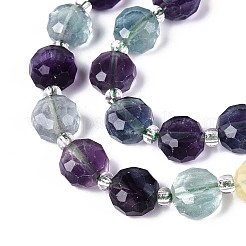 Natural Rainbow Fluorite Beads Strands&nbsp;G-B153-A16
