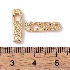 真鍮チャーム  カドミウムフリー＆ニッケルフリー＆鉛フリー  長方形  18KGP本金メッキ  18.5x4.6x3mm  穴：2.4mm&nbsp;KK-S376-15B-G