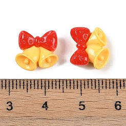 クリスマス不透明樹脂デコデンカボション  クリスマス鐘  11x12x5.5mm&nbsp;CRES-M036-03F