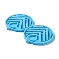DIY Hollow-out Flat Round Pendant Silicone Molds&nbsp;DIY-I099-37