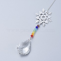 Crystals Chandelier Suncatchers Prisms Chakra Hanging Pendant&nbsp;AJEW-I040-01P