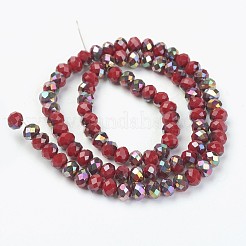Electroplate Opaque Glass Beads Strands&nbsp;EGLA-A034-P4mm-R06