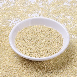MIYUKIラウンドロカイユビーズ  日本製シードビーズ  11/0  （rr486)アイボリーパールセイロンab  2x1.3mm  穴：0.8mm  約5500個/50g&nbsp;SEED-X0054-RR0486
