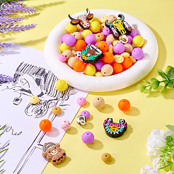 101Pcs Cattle Theme Silicone Focal Beads&nbsp;SIL-TA0002-60