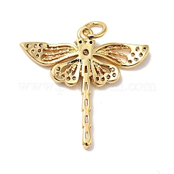 Rack Plating Brass Clear & Black Cubic Zirconia Pendants&nbsp;KK-H341-06G