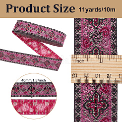 Ethnic Style Polyester Flower Jacquard Ribbons&nbsp;DIY-WH0656-62