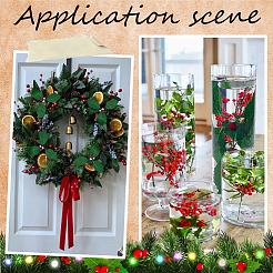 45Pcs Foam & Cloth Artificial Holly Leaves&nbsp;AJEW-SC0031-52A