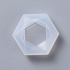 シリコンモールド  レジン型  UVレジン用  エポキシ樹脂ジュエリー作り  六角  ホワイト  35x30mm  インナーサイズ：15x18mm&nbsp;LS-DIY-F026-A06