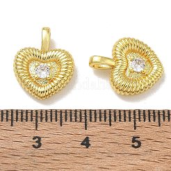 Brass Micro Pave Clear Cubic Zirconia Pendants&nbsp;CU-CBA6E4E-19G-A