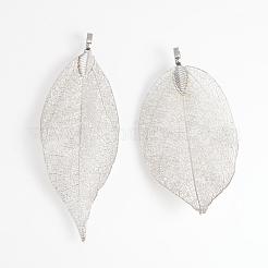 Electroplated Natural Leaf Big Pendants&nbsp;IFIN-Q119-01K