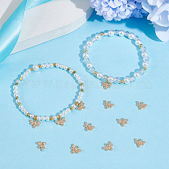 12Pcs Brass Micro Pave Cubic Zirconia Charms&nbsp;KK-BBC0018-38