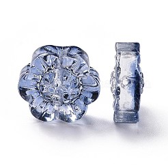 透明なスプレー塗装ガラスビーズ  蓮  ミックスカラー  13x14x6mm  穴：1.2mm&nbsp;GLAA-I050-03