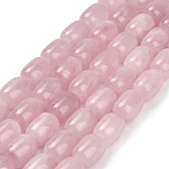 天然石ローズクォーツビーズ連売り  コラム  16x13mm  穴：1.2mm  約35個/連  16.14''（41センチメートル）&nbsp;G-H319-A05-03