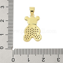 Rack Plating Brass Micro Pave Cubic Zirconia Pendants&nbsp;KK-Z074-64G