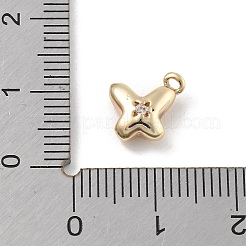 Brass Micro Pave Cubic Zirconia Pendants&nbsp;KK-D283-17G