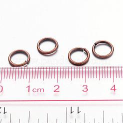 赤銅色真鍮オープン丸カン  ラウンド  カドミウムフリー＆鉛フリー  18ゲージ  8x1mm  内径：6mm  約86個/10g&nbsp;X-JRC8MM-R