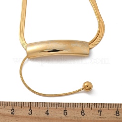 304 Stainless Steel Curved Tube Snake Chain Necklaces for Women&nbsp;NJEW-Z061-04G-01