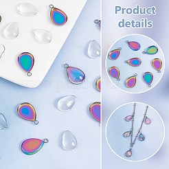 DIY Blank Teardrop Pendant Making Kits&nbsp;DIY-PH0021-48