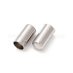 304ステンレススチールコードエンド  エンドキャップ  コラム  ステンレス鋼色  9.5x4.5mm  穴：4mm&nbsp;STAS-A117-10B-P