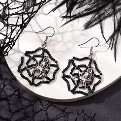 Handmade Seed Beads Dangle Earrings&nbsp;EJEW-MZ00142