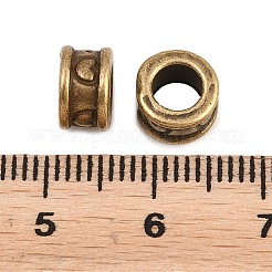 チベット風合金ヨーロピアンビーズ  大穴ビーズ  コラム  アンティークブロンズ  8x4.5mm  穴：4.5~5mm&nbsp;K0P5H071