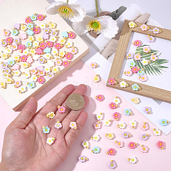 マカロンカラー不透明樹脂デコデンカボション200個  ミックスカラー  蜂と花  ミックスカラー  13x11x5mm&nbsp;CRES-SC0003-27
