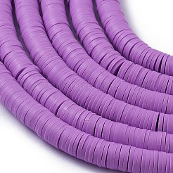 Flat Round Handmade Polymer Clay Beads&nbsp;LS-CLAY-R067-8.0mm-01