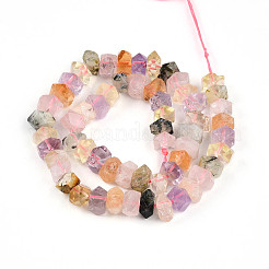 Natural Amethyst & Citrine & Rose Quartz & Prehnite Beads Strands&nbsp;G-N347-09A-12