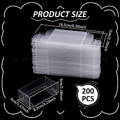 200Pcs Folding Transparent PVC Candy Treat Gift Boxes&nbsp;CON-WA0001-02