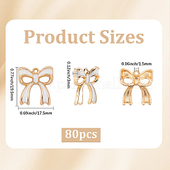 80Pcs Rack Plating Alloy Enamel Pendants&nbsp;ENAM-SC0006-72B