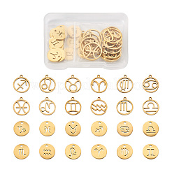 24Pcs 304 Stainless Steel Pendants&nbsp;STAS-TA0001-30G
