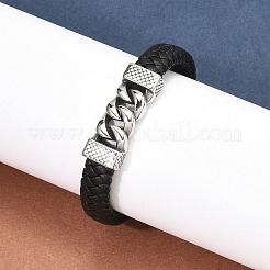 Braided Leather Cord Bracelets for Men&nbsp;BJEW-Z081-18AS