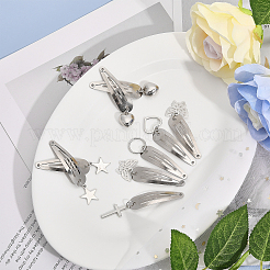24Pcs 7 Style Iron Snap Hair Clips&nbsp;BJEW-GL0001-09
