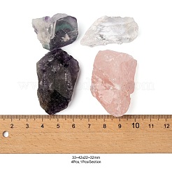4Pcs 4 Style Rough Raw Natural Mixed Gemstone Beads&nbsp;G-FS0001-92
