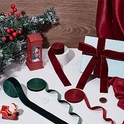 12 Yards 4 Styles Christmas Theme Polyester Velvet Ribbon&nbsp;OCOR-GA0002-58