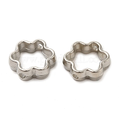 CCBプラスチックビーズフレーム  プラチナ  12x11.5x3.5mm  穴：1.6mm&nbsp;CCB-H001-01E-P